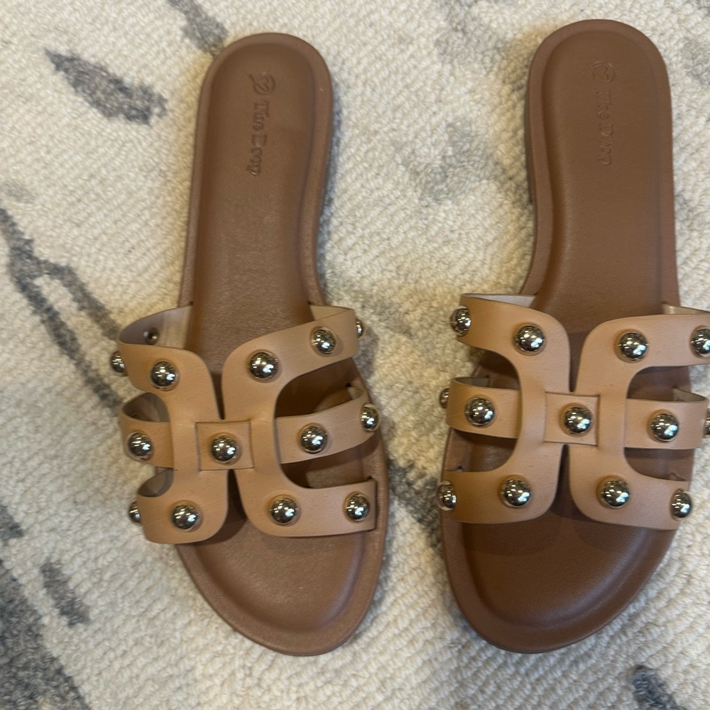 Studded Tan Sandals